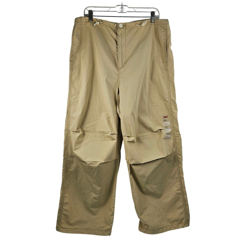 Levi's Premium Parachute Utility Pants Women's Size Large Tan No Stretch New Y2K